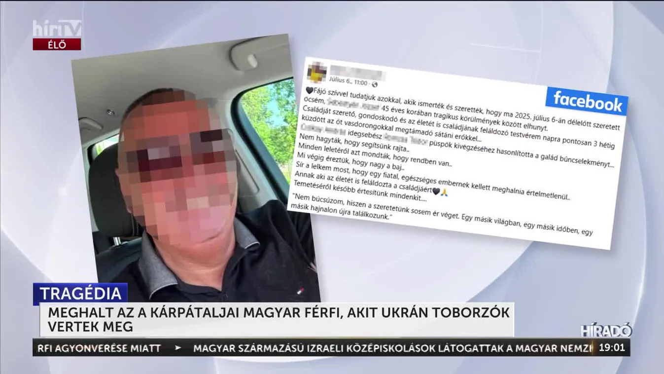 MEGHALT AZ A KÁRPÁTALJAI MAGYAR FÉRFI, AKIT UKRÁN TOBORZÓK VERTEK MEG