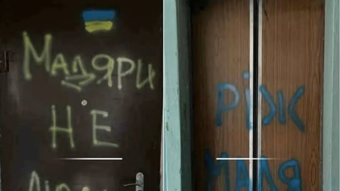 Újabb magyarellenes feliratok kerültek kárpátaljai épületre