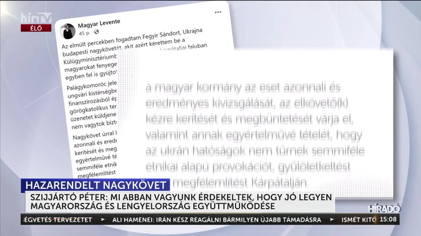 SZIJJÁRTÓ PÉTER: MI ABBAN VAGYUNK ÉRDEKELTEK, HOGY JÓ LEGYEN MAGYARORSZÁG ÉS LENGYELORSZÁG EGYÜTTMŰKÖDÉSE