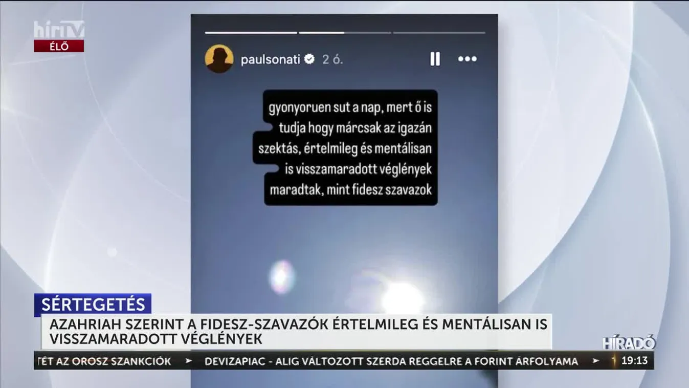 AZAHRIAH SZERINT A FIDESZ-SZAVAZÓK ÉRTELMILEG ÉS MENTÁLISAN IS VISSZAMARADOTT VÉGLÉNYEK