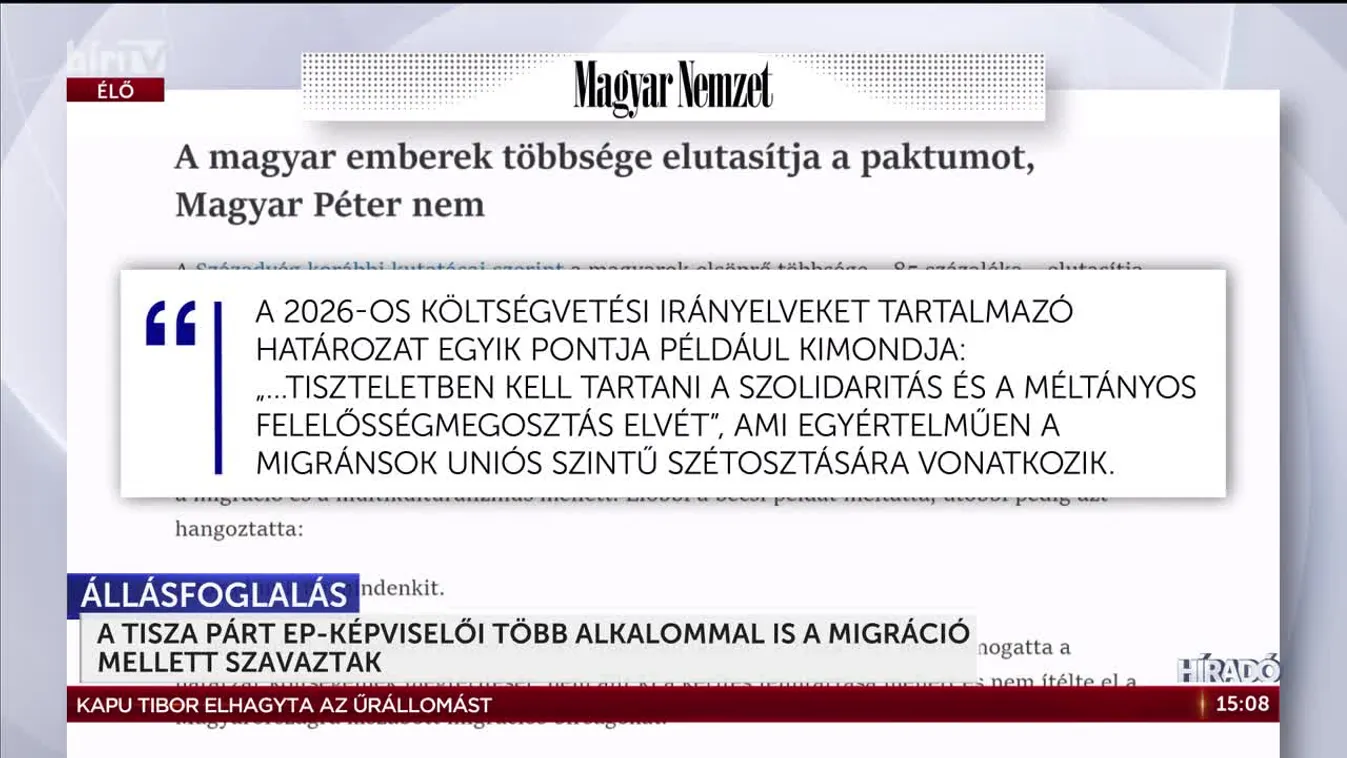 A Tisza Párt EP-képviselői több alkalommal is a migráció mellett szavaztak + videó