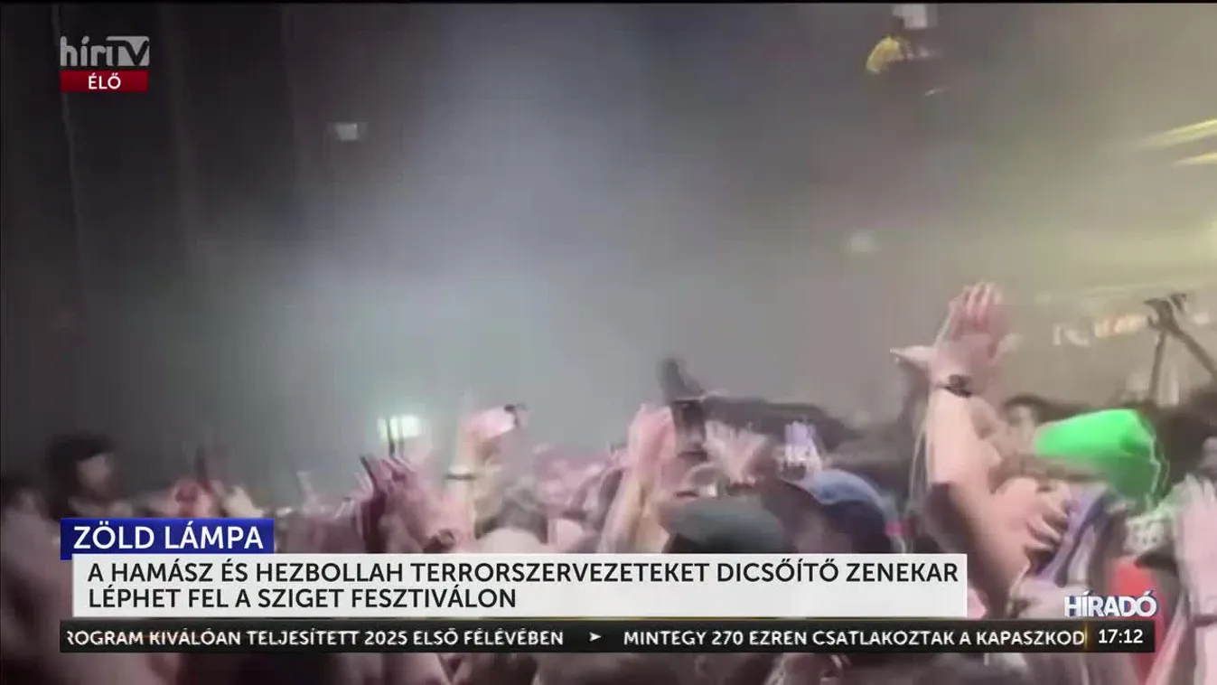 A HAMÁSZ ÉS HEZBOLLAH TERRORSZERVEZETEKET DICSŐÍTŐ ZENEKAR LÉPHET FEL A SZIGET FESZTIVÁLON