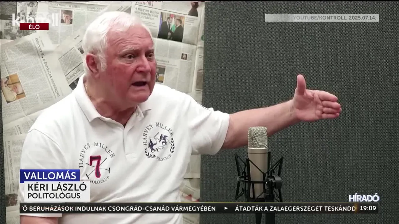 A Tisza-szigeteken belül tapasztalható erőszakról beszélt Kéri László + videó