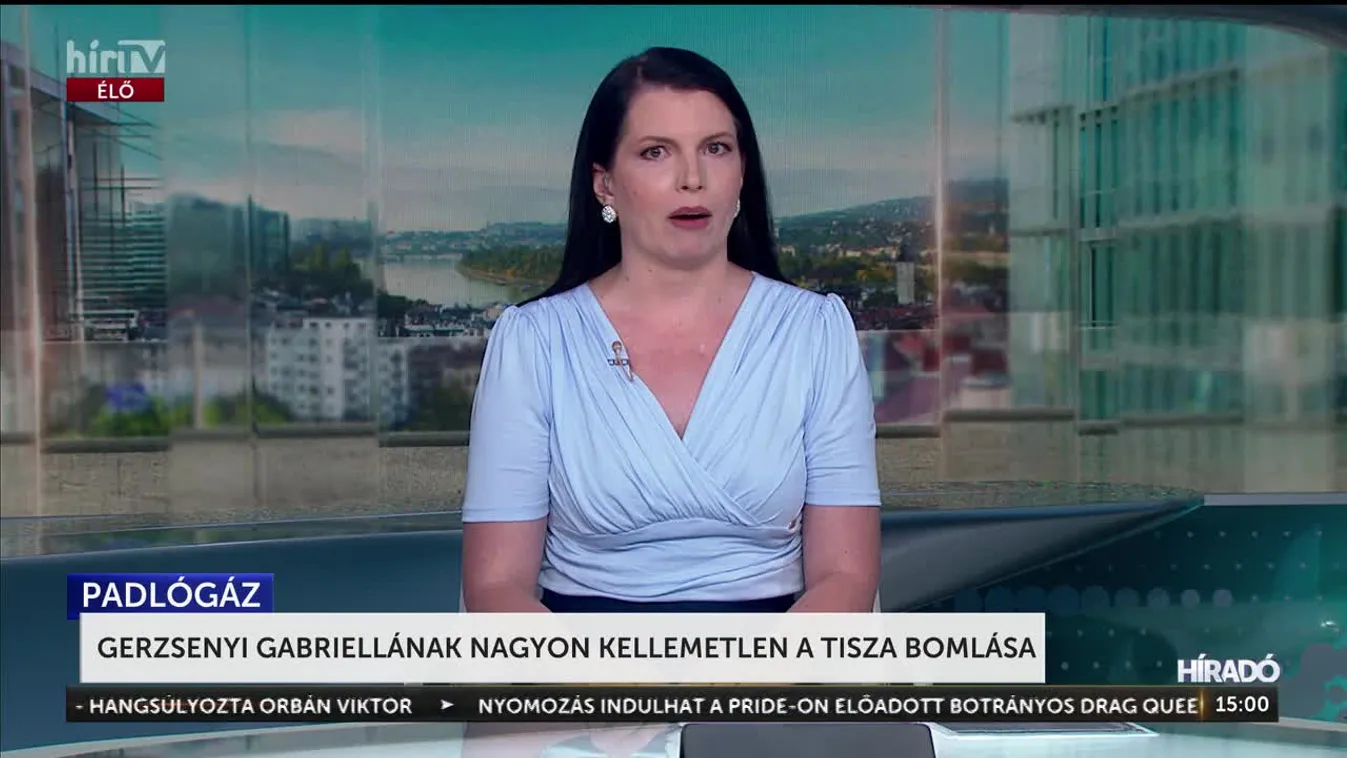GERZSENYI GABRIELLÁNAK NAGYON KELLEMETLEN A TISZA BOMLÁSA