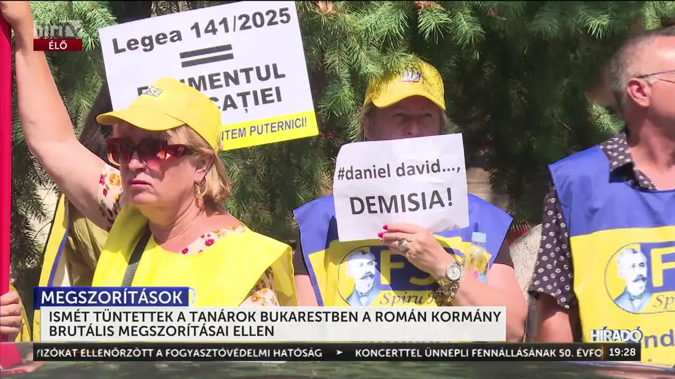 ISMÉT TÜNTETTEK A TANÁROK BUKARESTBEN A ROMÁN KORMÁNY BRUTÁLIS MEGSZORÍTÁSAI ELLEN