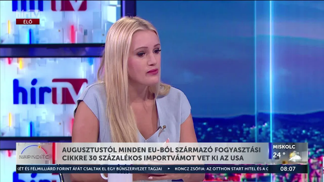 AUGUSZTUSTÓL MINDEN EU-BÓL SZÁRMAZÓ FOGYASZTÁSI CIKKRE 30 SZÁZALÉKOS IMPORTVÁMOT VET KI AZ USA