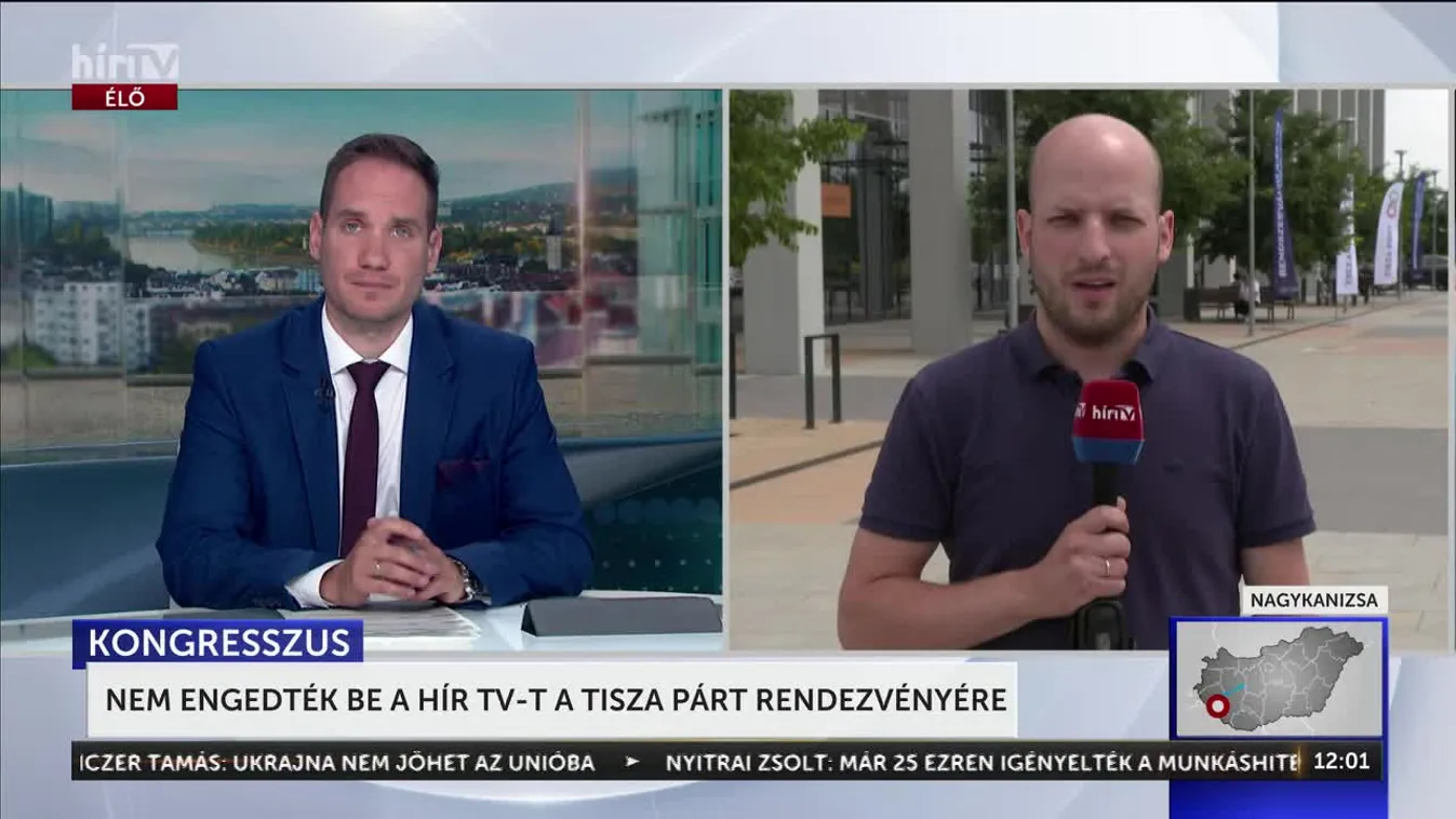 NEM ENGEDTÉK BE A HÍR TV-T A TISZA PÁRT RENDEZVÉNYÉRE