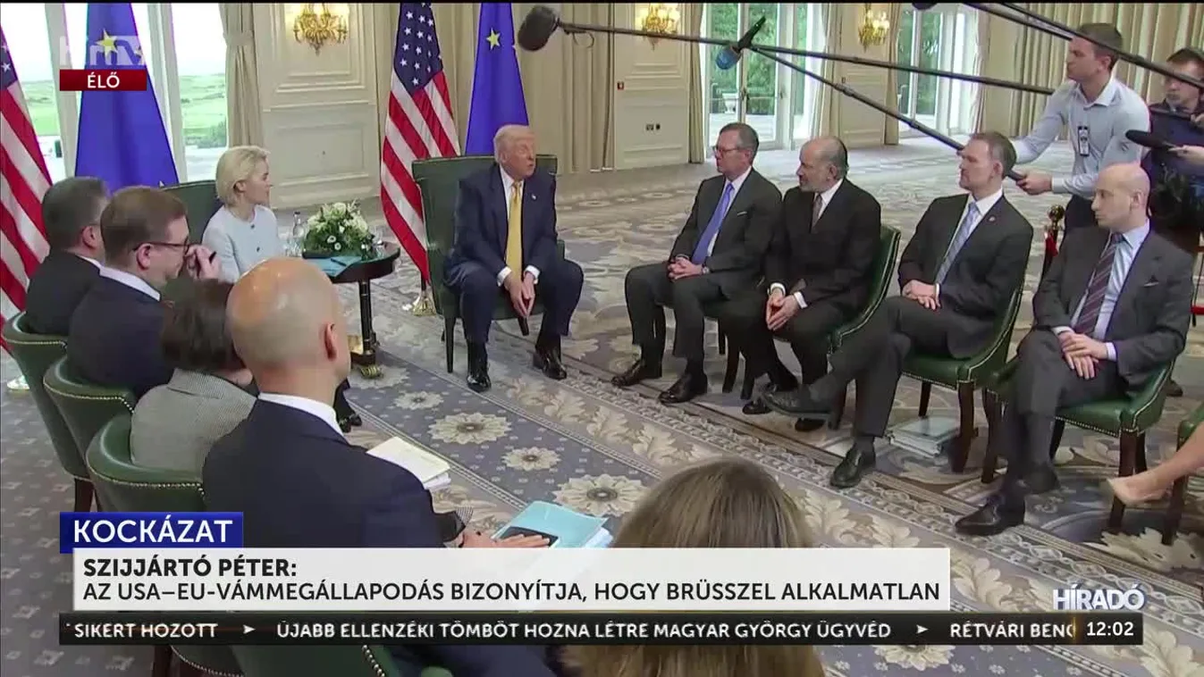 Szijjártó Péter: Az USA-EU vámmegállapodás bizonyítja, hogy Brüsszel alkalmatlan