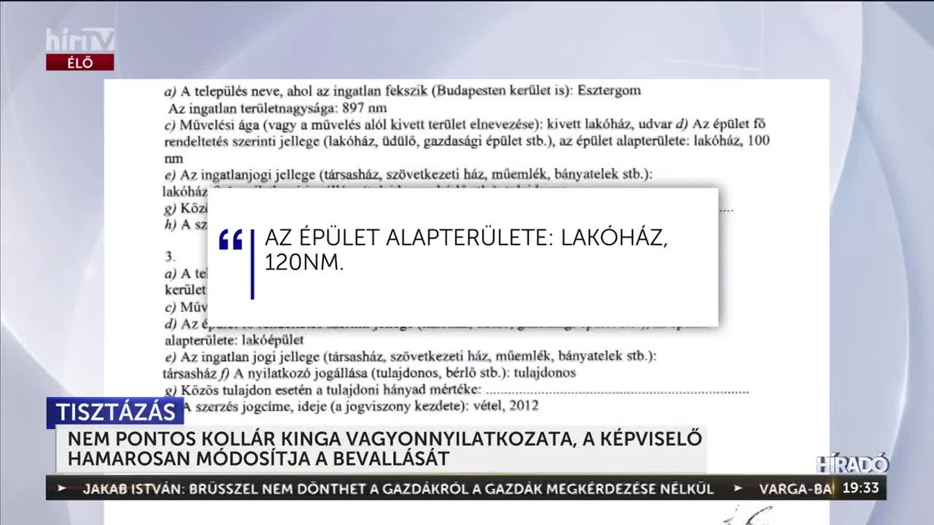 NEM PONTOS KOLLÁR KINGA VAGYONNYILATKOZATA, A KÉPVISELŐ HAMAROSAN MÓDOSÍTJA A BEVALLÁSÁT
