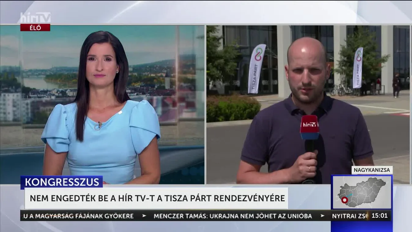 NEM ENGEDTÉK BE A HÍR TV-T A TISZA PÁRT RENDEZVÉNYÉRE