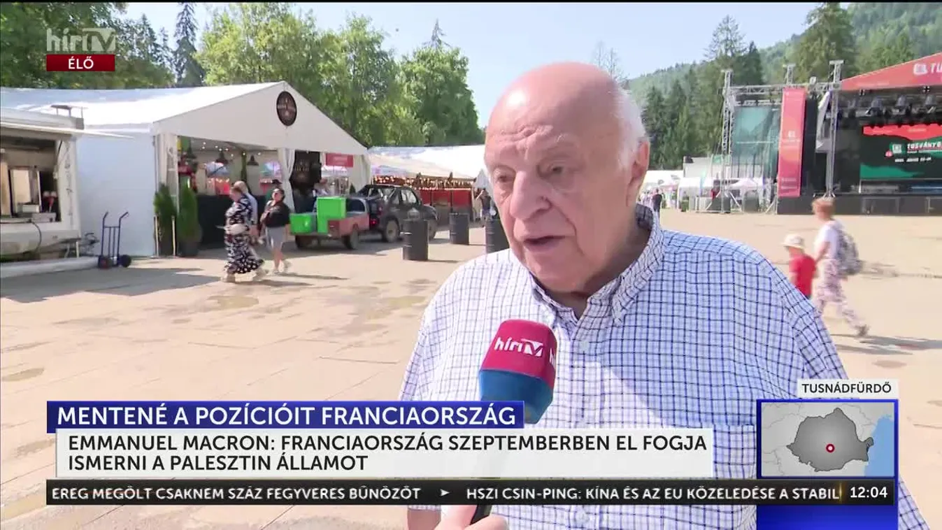 EMMANUEL MACRON: FRANCIAORSZÁG SZEPTEMBERBEN EL FOGJA ISMERNI A PALESZTIN ÁLLAMOT