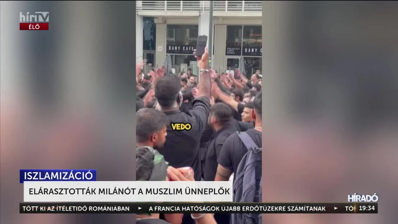 Újabb iszlám ünnep miatt árasztották el Milánót, a muszlim ünneplők + videó