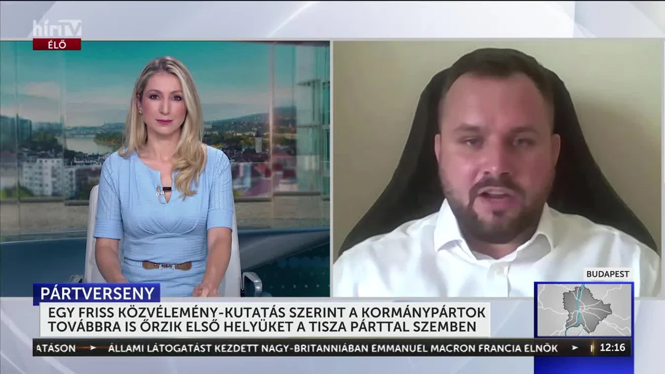 Egy friss közvélemény-kutatás szerint a kormánypártok továbbra is őrzik első helyüket a Tisza Párttal szemben