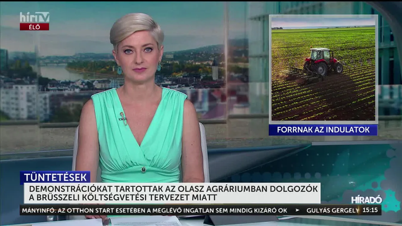 DEMONSTRÁCIÓKAT TARTOTTAK AZ OLASZ AGRÁRIUMBAN DOLGOZÓK A BRÜSSZELI KÖLTSÉGVETÉSI TERVEZET MIATT