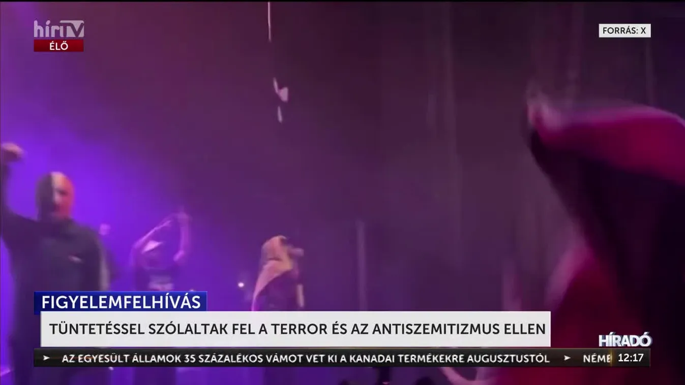 TÜNTETÉSSEL SZÓLALTAK FEL A TERROR ÉS AZ ANTISZEMITIZMUS ELLEN