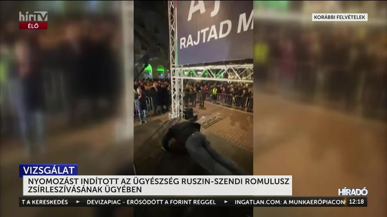 NYOMOZÁST INDÍTOTT AZ ÜGYÉSZSÉG RUSZIN-SZENDI ROMULUSZ ZSÍRLESZÍVÁSÁNAK ÜGYÉBEN