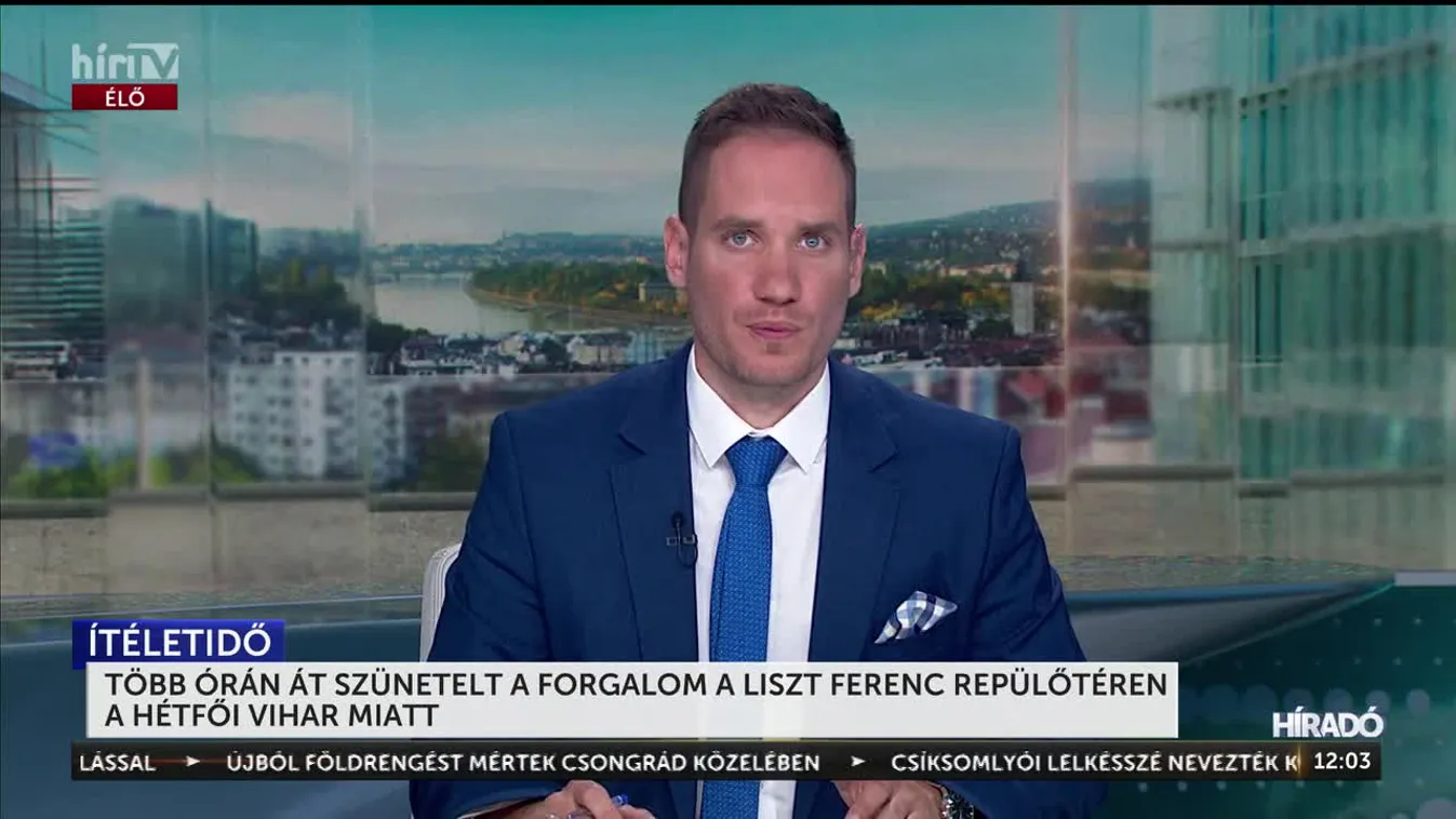 TÖBB ÓRÁN ÁT SZÜNETELT A FORGALOM A LISZT FERENC REPÜLŐTÉREN A HÉTFŐI VIHAR MIATT