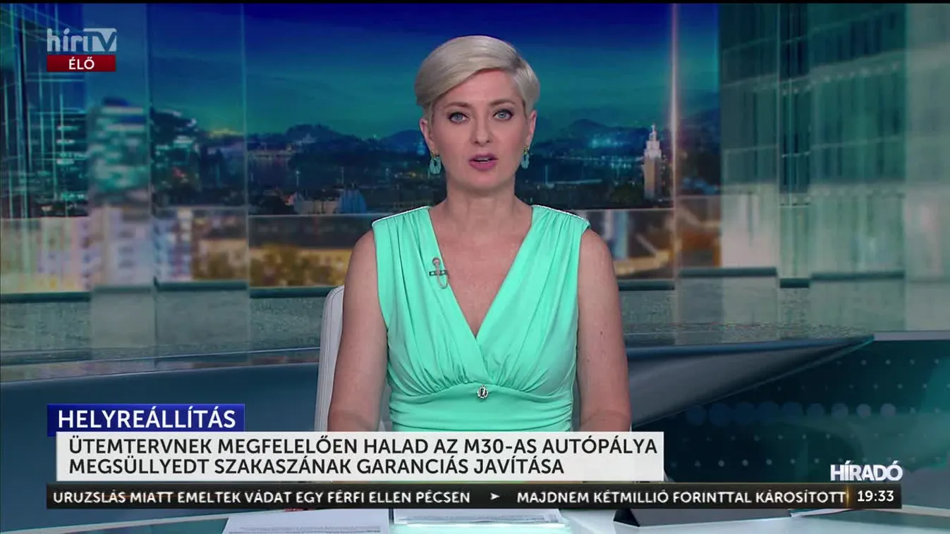 ÜTEMTERVNEK MEGFELELŐEN HALAD AZ M30-AS AUTÓPÁLYA MEGSÜLLYEDT SZAKASZÁNAK GARANCIÁS JAVÍTÁSA