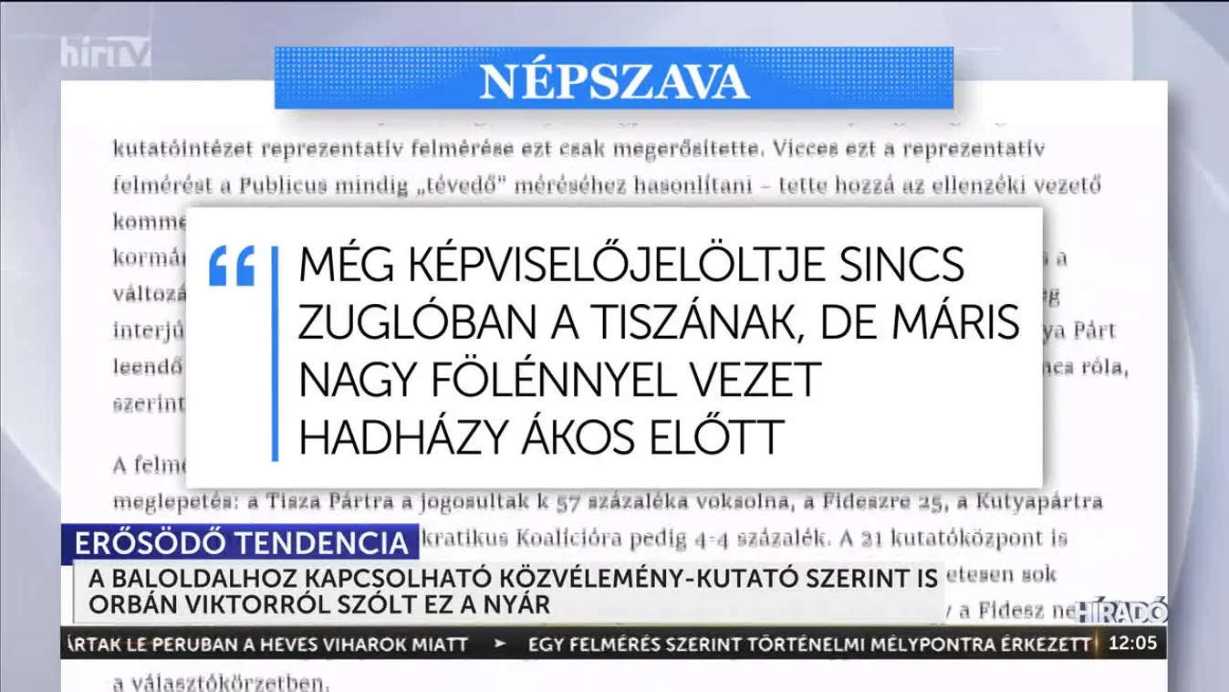 A baloldalhoz kapcsolható közvélemény-kutató szerint is Orbán Viktorról szólt ez a nyár
