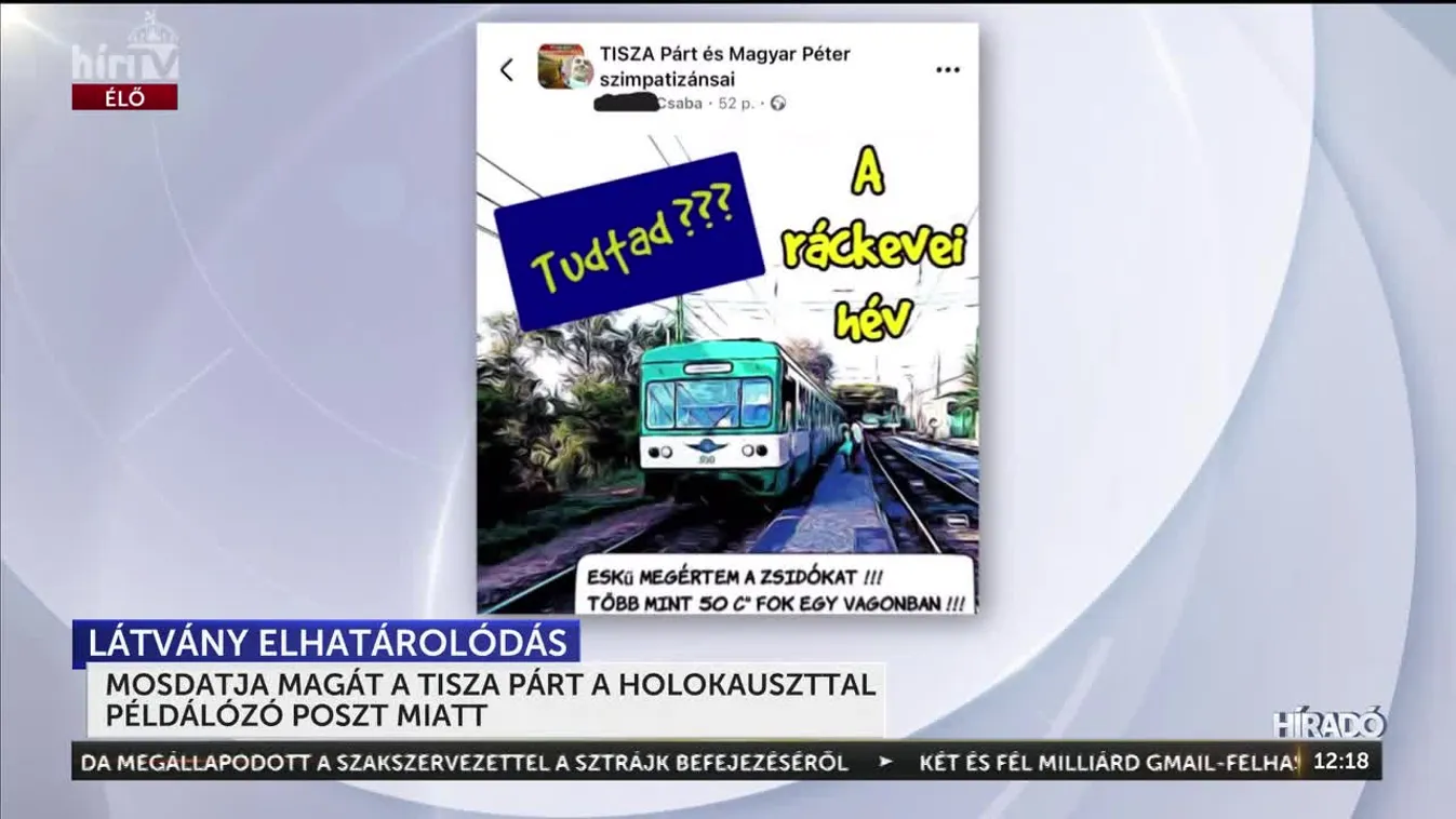 MOSDATJA MAGÁT A TISZA PÁRT A HOLOKAUSZTTAL PÉLDÁLÓZÓ POSZT MIATT