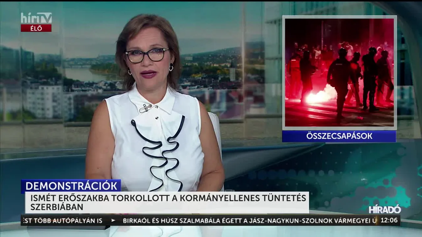 Ismét erőszakba torkollott a kormányellenes tüntetés Szerbiában