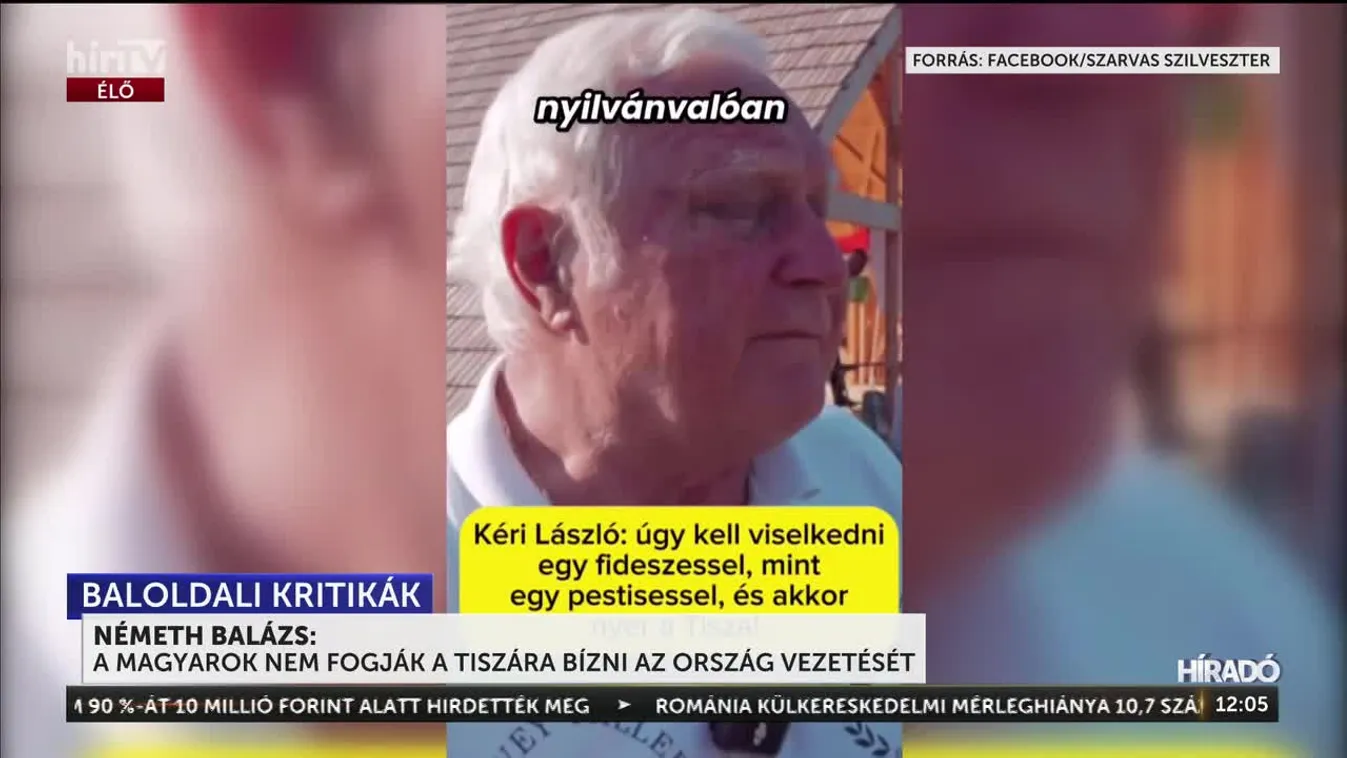 Németh Balázs: A magyarok nem bízzák az országot a Tisza Pártra