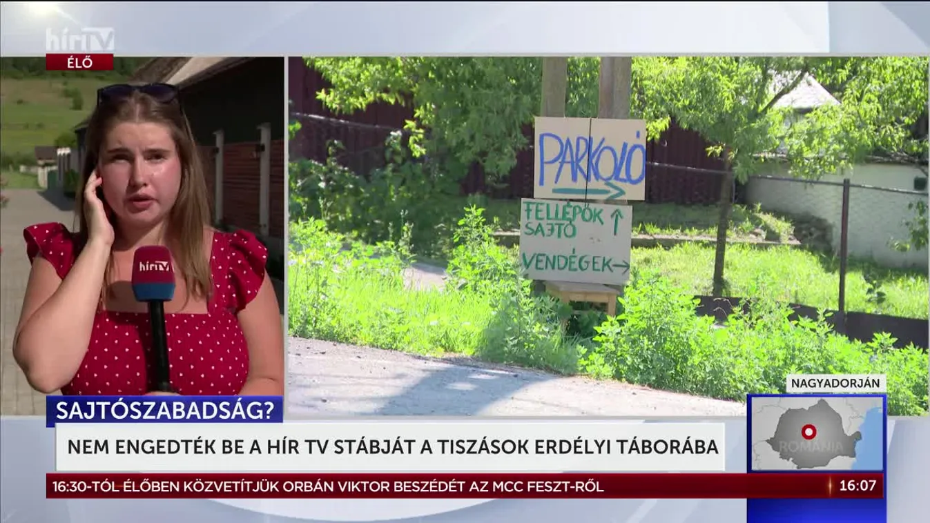 Nem engedték be a HírTV stábját a tiszások erdélyi táborába
