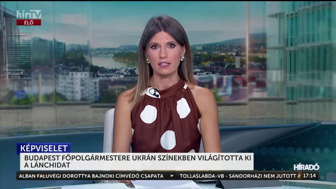 BUDAPEST FŐPOLGÁRMESTERE UKRÁN SZÍNEKBEN VILÁGÍTOTTA KI A LÁNCHIDAT