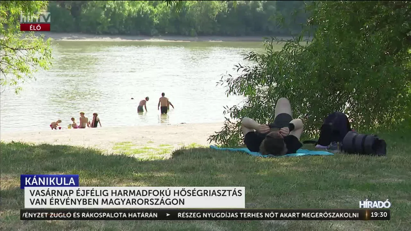 Vasárnap éjfélig harmadfokú hőségriasztás van érvényben Magyarországon