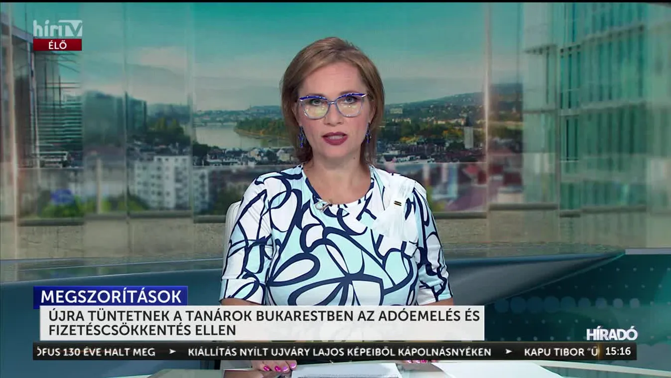 ÚJRA TÜNTETNEK A TANÁROK BUKARESTBEN AZ ADÓEMELÉS ÉS FIZETÉSCSÖKKENTÉS ELLEN