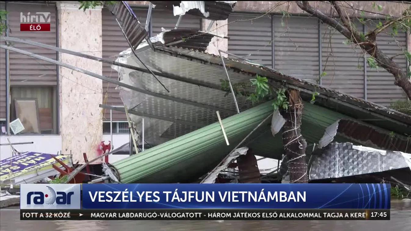 Radar - Veszélyes Tájfun Vietnámban + videó