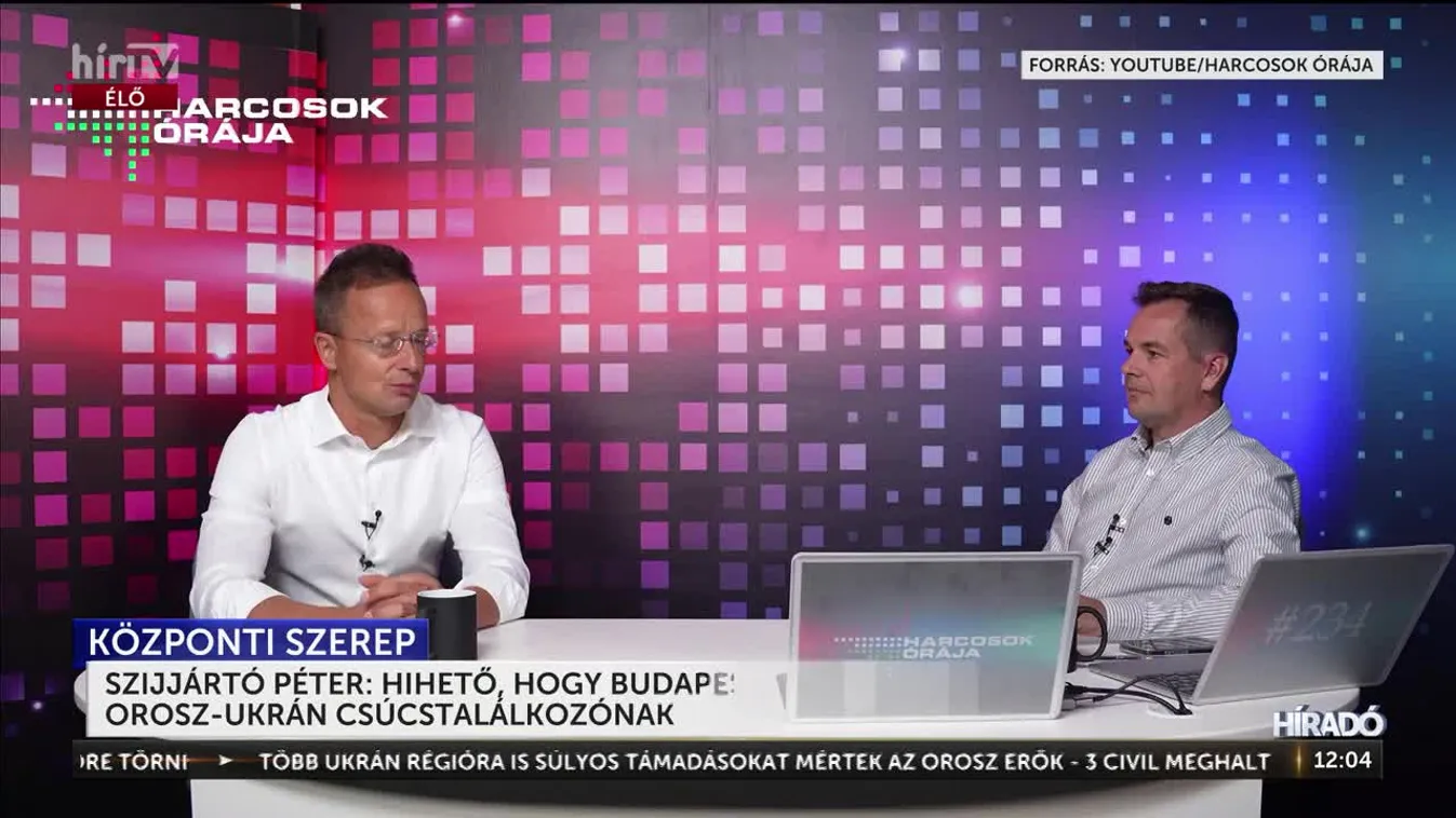 Szijjártó Péter: Hihető, hogy Budapest lehet a helyszíne egy orosz-ukrán csúcstalálkozónak