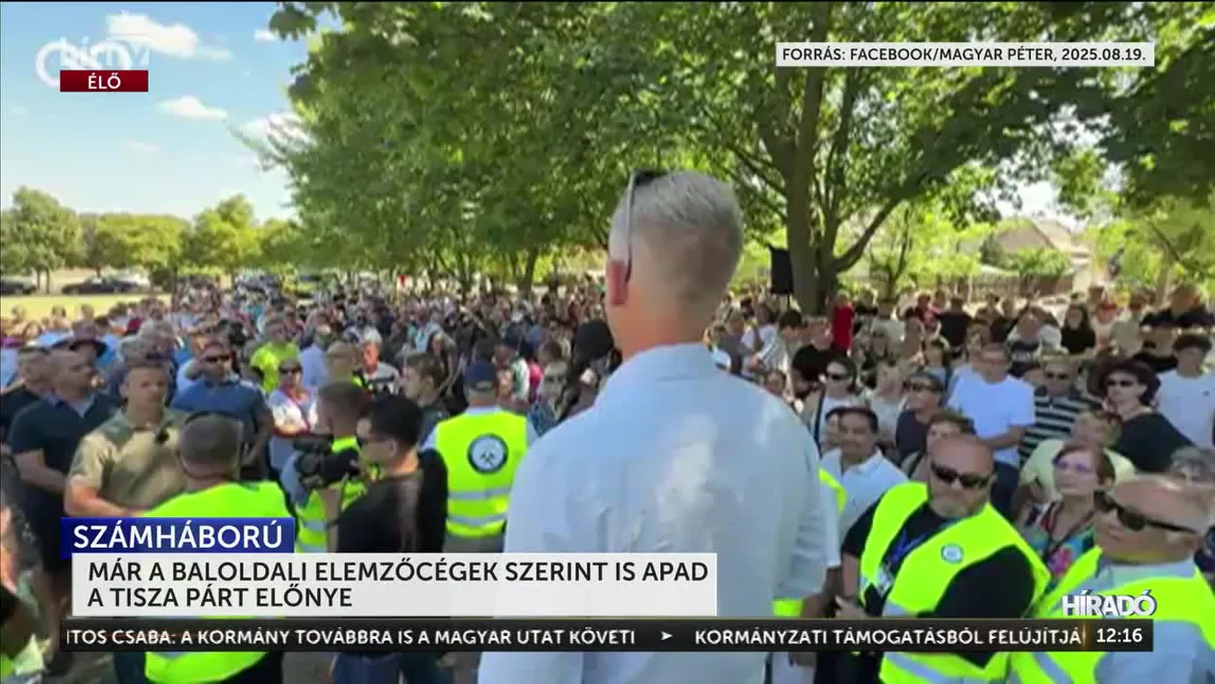 MÁR A BALOLDALI ELEMZŐCÉGEK SZERINT IS APAD A TISZA PÁRT ELŐNYE