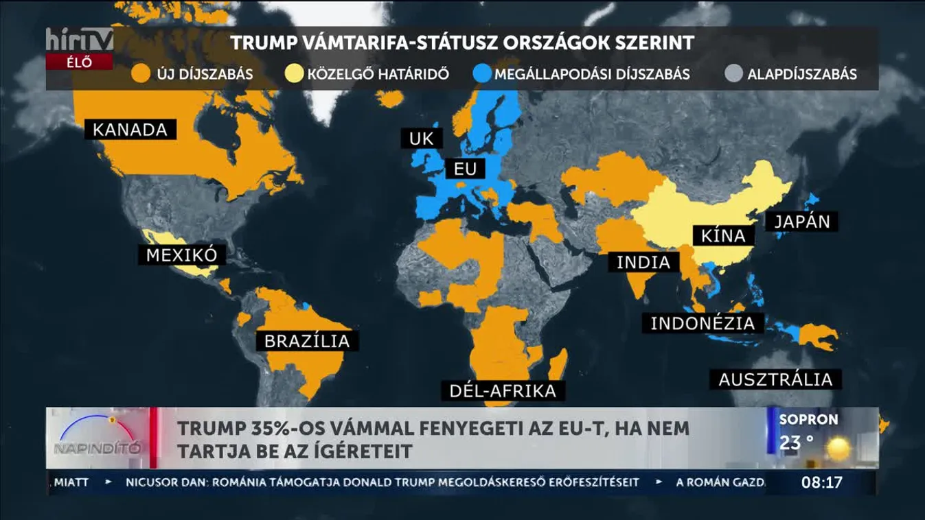 Trump 35%-os vámmal fenyegeti az EU-t, ha nem tartja be az ígéreteit