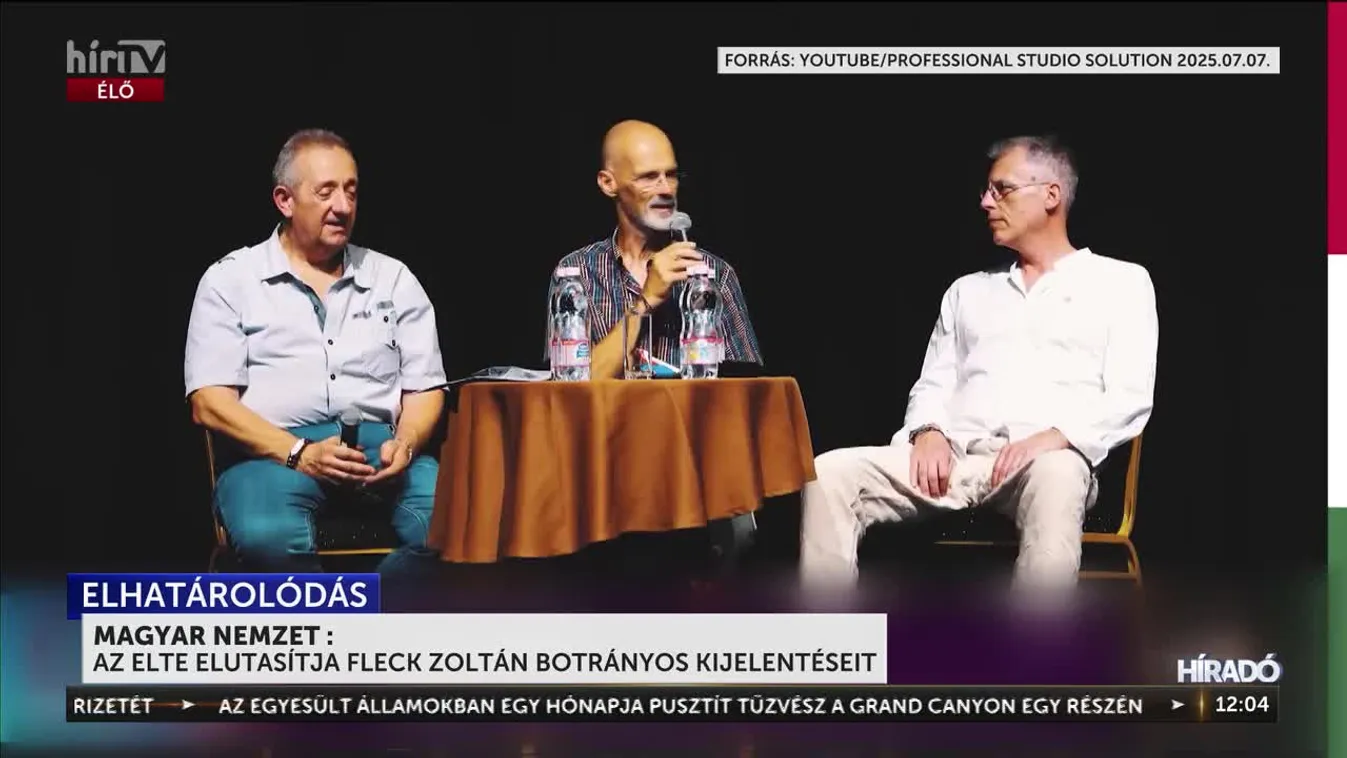 Magyar Nemzet: Az ELTE elutasítja Fleck Zoltán botrányos kijelentéseit