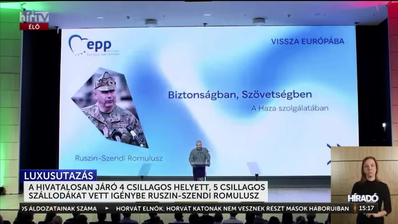 A HIVATALOSAN JÁRÓ 4 CSILLAGOS HELYETT, 5 CSILLAGOS SZÁLLODÁKAT VETT IGÉNYBE RUSZIN-SZENDI ROMULUSZ