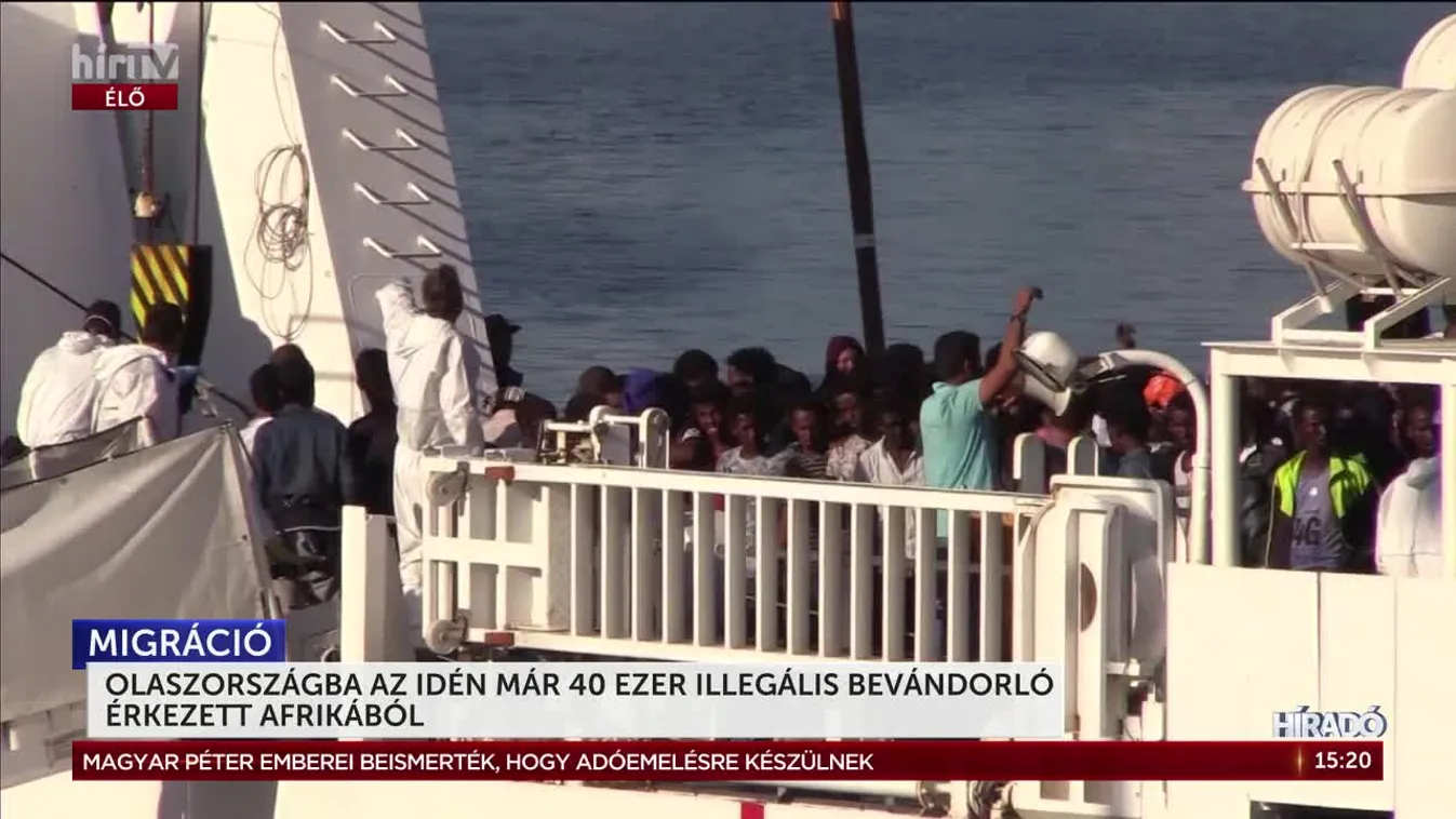 OLASZORSZÁGBA AZ IDÉN MÁR 40 EZER ILLEGÁLIS BEVÁNDORLÓ ÉRKEZETT AFRIKÁBÓL