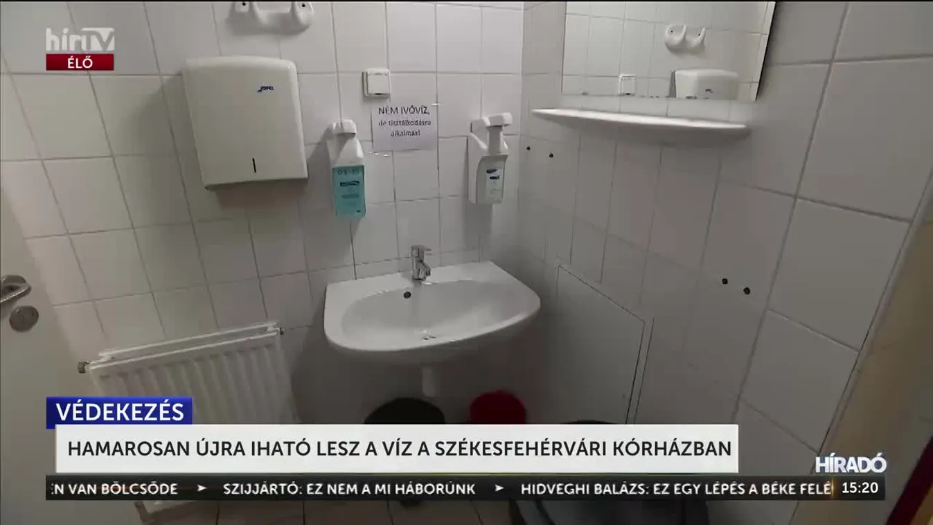 HAMAROSAN ÚJRA IHATÓ LESZ A VÍZ A SZÉKESFEHÉRVÁRI KÓRHÁZBAN