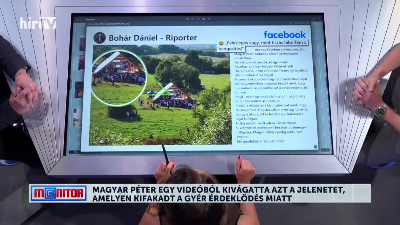 Monitor - Magyar Péter azt kérte a stábjától ne mutassák, hogy milyen kevesen kíváncsiak rá