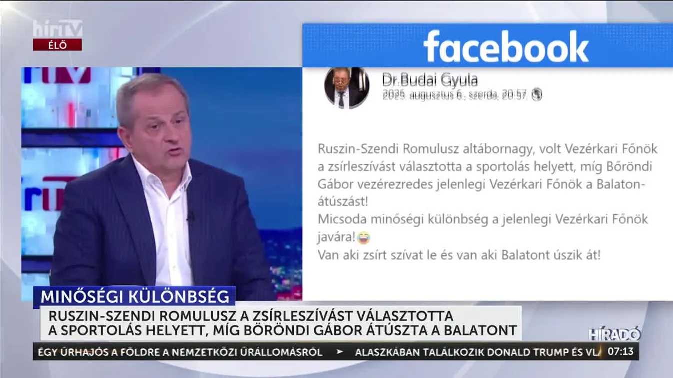 Ruszin-Szendi Romulusz a zsírleszívást választotta a sportolás helyett, míg Bőröndi Gábor átúszta a Balatont