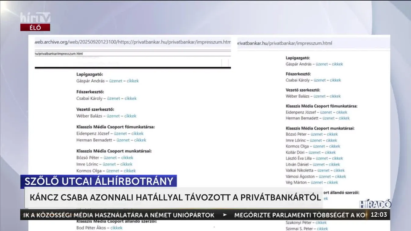 KÁNCZ CSABA AZONNALI HATÁLLYAL TÁVOZOTT A PRIVÁTBANKÁRTÓL