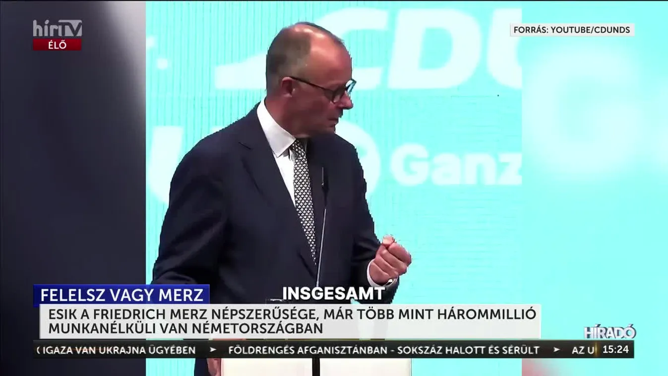 Csökken Friedrich Merz támogatottsága + videó