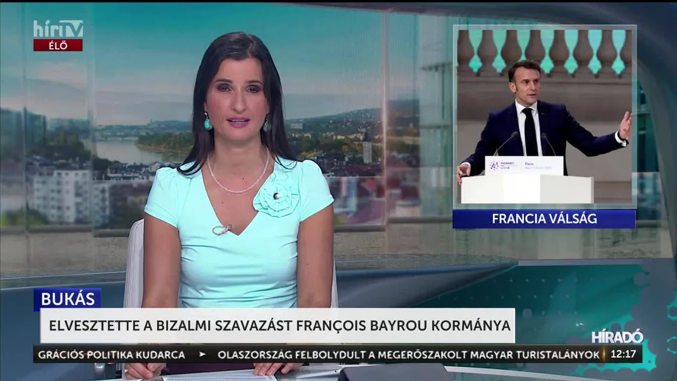 ELVESZTETTE A BIZALMI SZAVAZÁST FRANÇOIS BAYROU KORMÁNYA