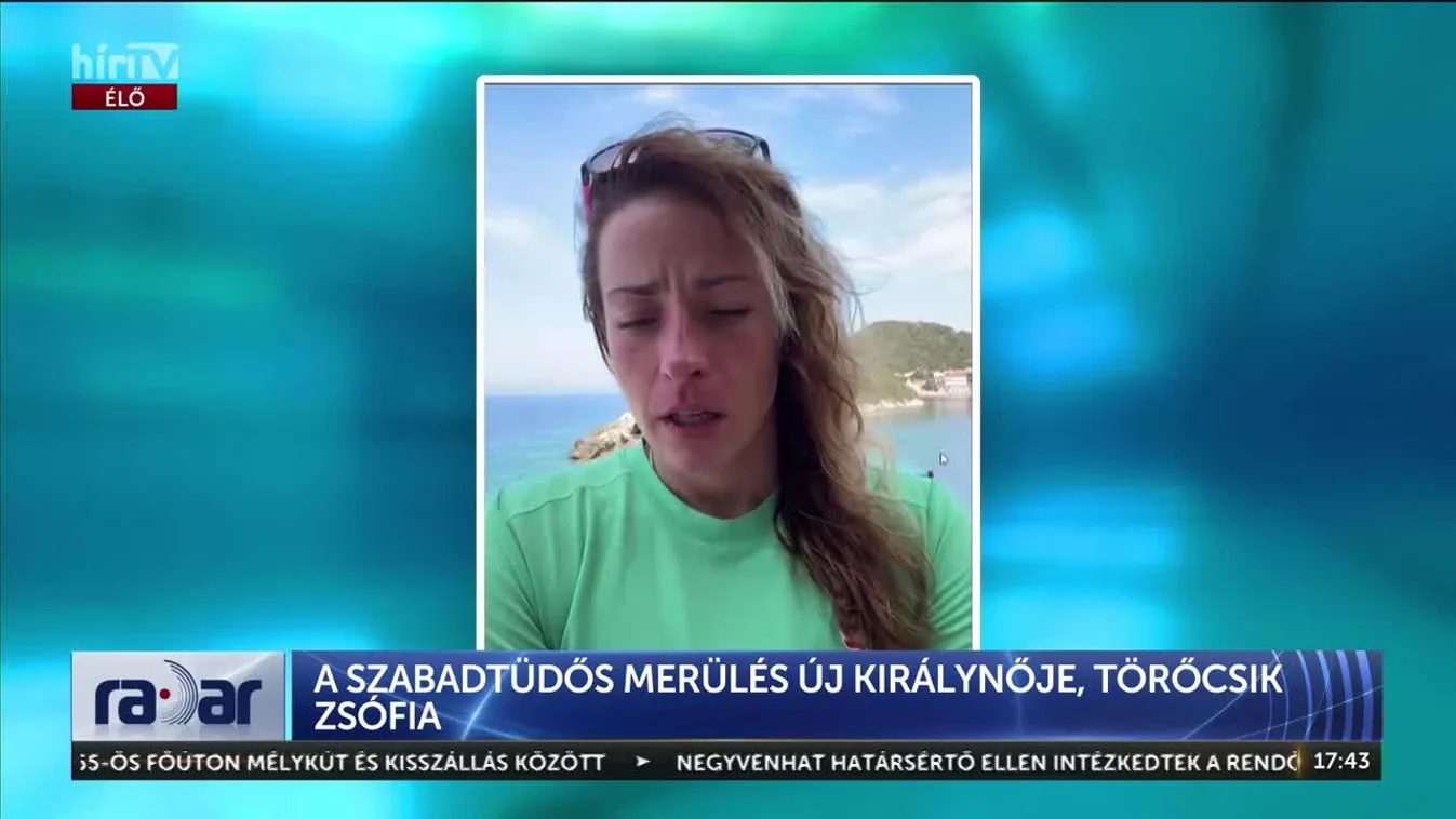 Radar - Új világcsúcsot állított fel szabadtüdős merülésben Törőcsik Zsófia + videó