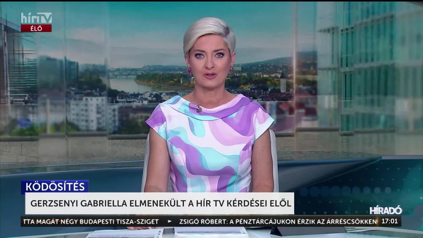 GERZSENYI GABRIELLA ELMENEKÜLT A HÍR TV KÉRDÉSEI ELŐL