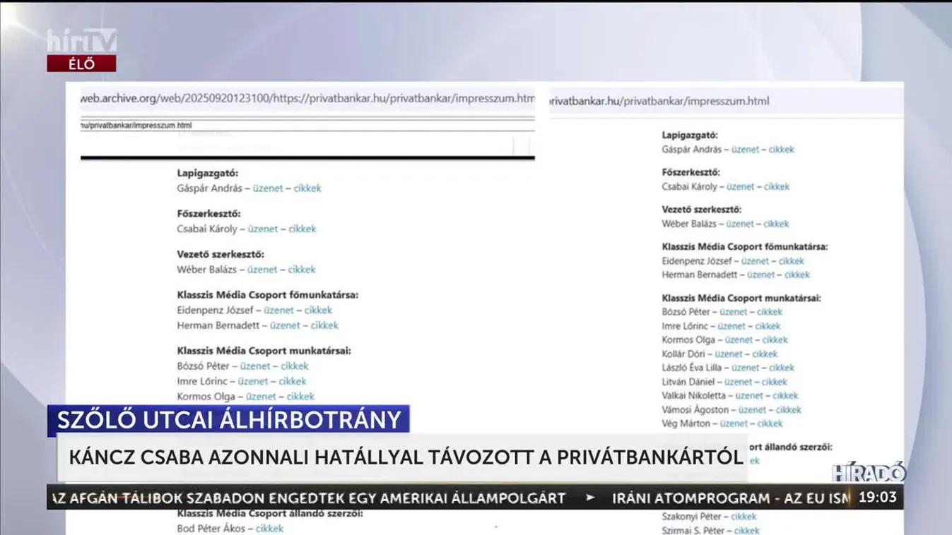 KÁNCZ CSABA AZONNALI HATÁLLYAL TÁVOZOTT A PRIVÁTBANKÁRTÓL