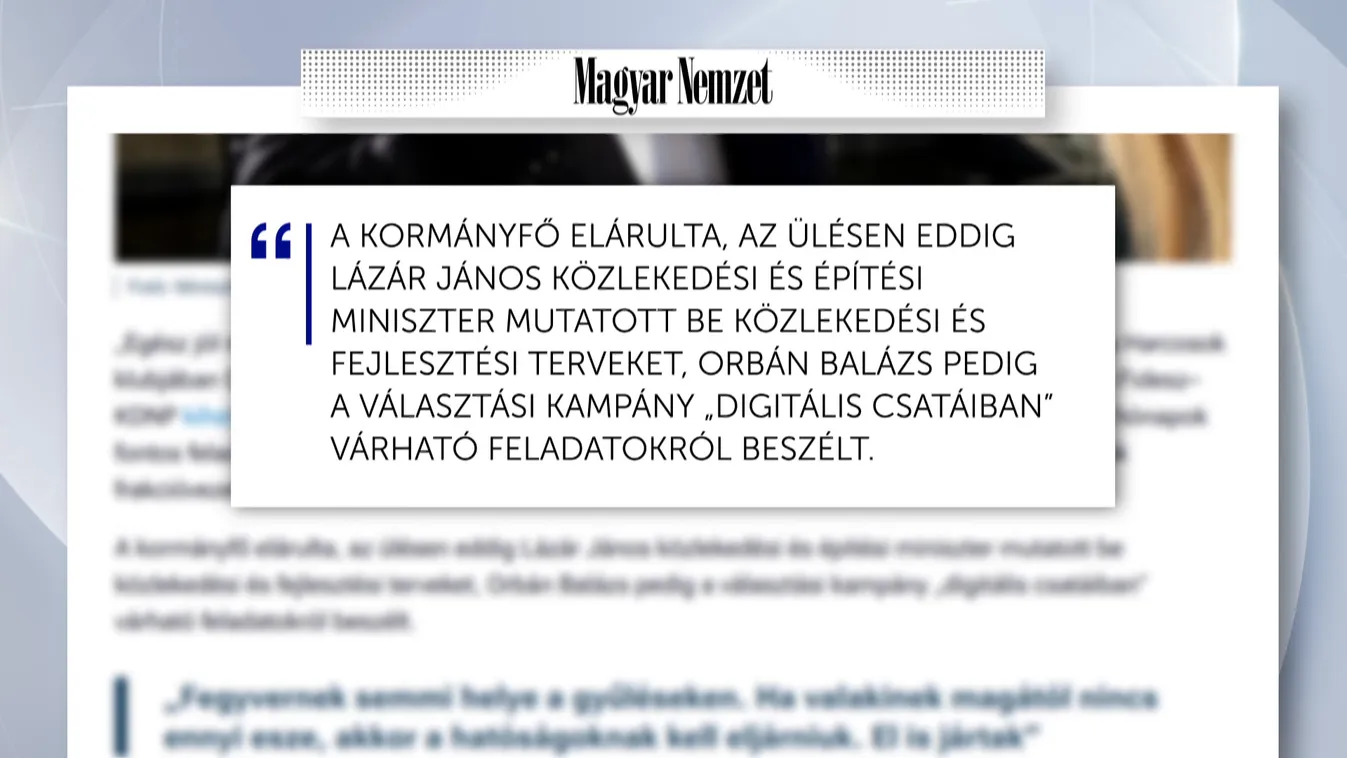 Orbán Viktor jelentést küldött a Harcosok Klubjába