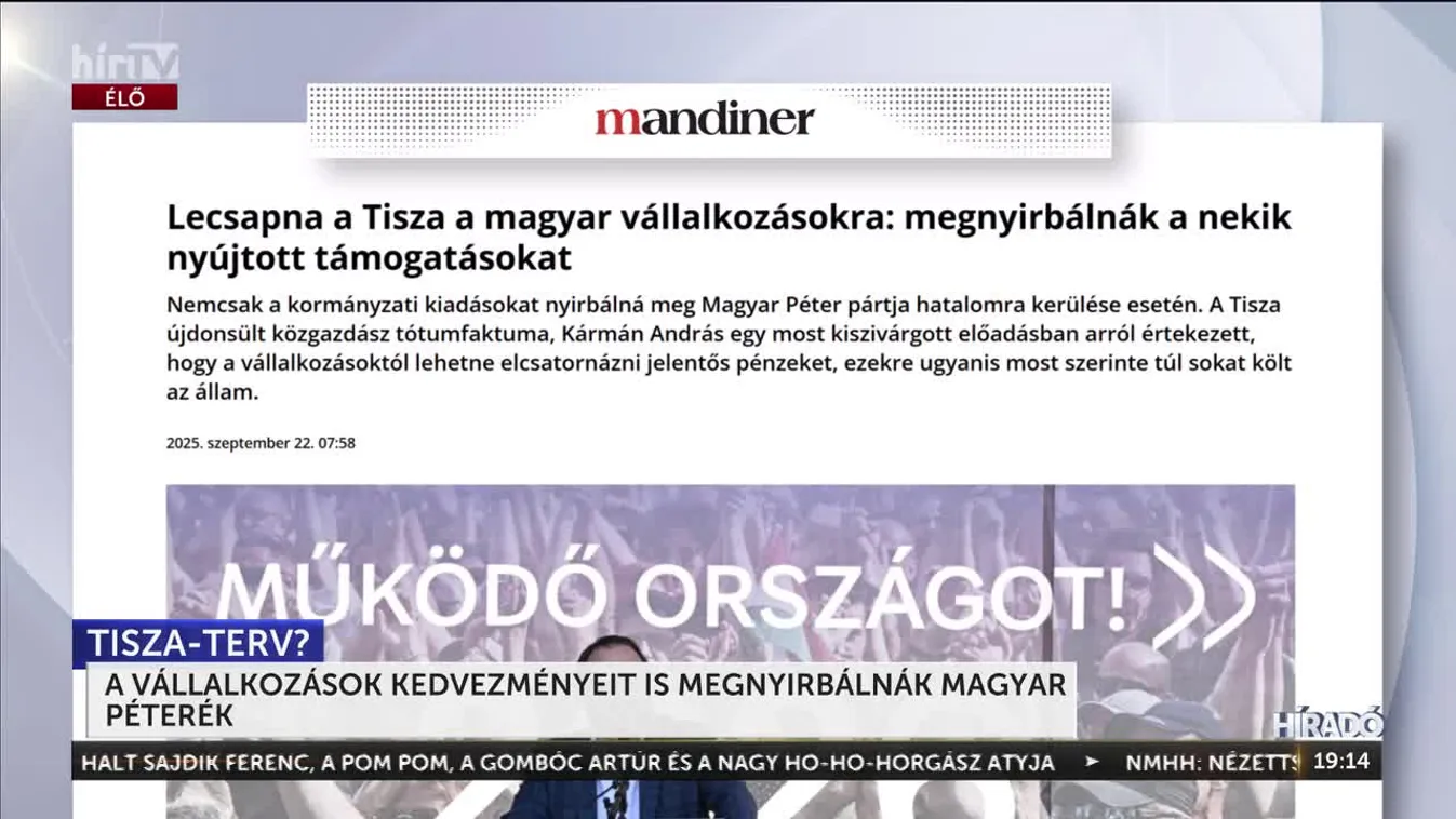 A bérből élők is félhetnek: a Tisza Párt tönkretenné a gazdaságot + videó