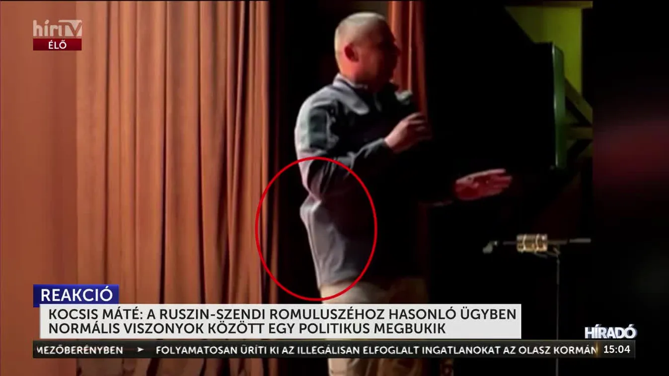 KOCSIS MÁTÉ: A RUSZIN-SZENDI ROMULUSZÉHOZ HASONLÓ ÜGYBEN NORMÁLIS VISZONYOK KÖZÖTT EGY POLITIKUS MEGBUKIK