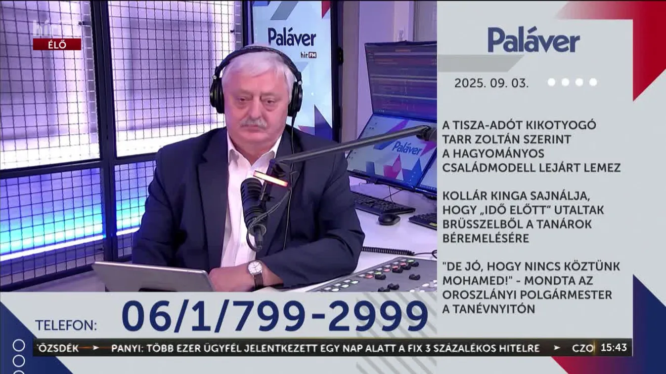 Paláver - Tarr Zoltán szerit a hagyományos családmodell lejárt lemez